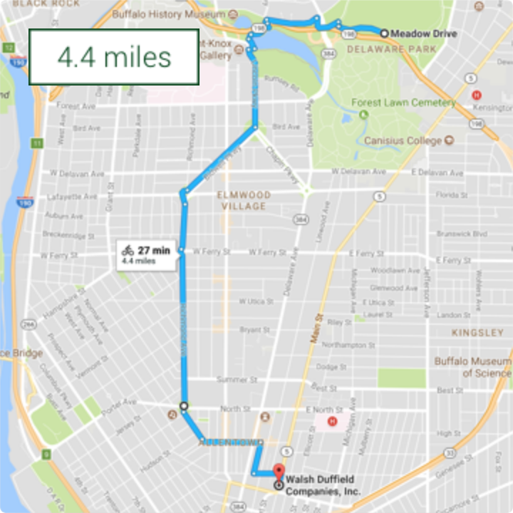 Map to Delaware Park in Buffalo NY