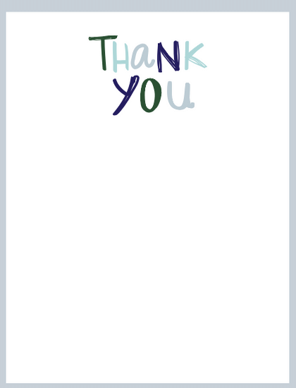 thank you note card